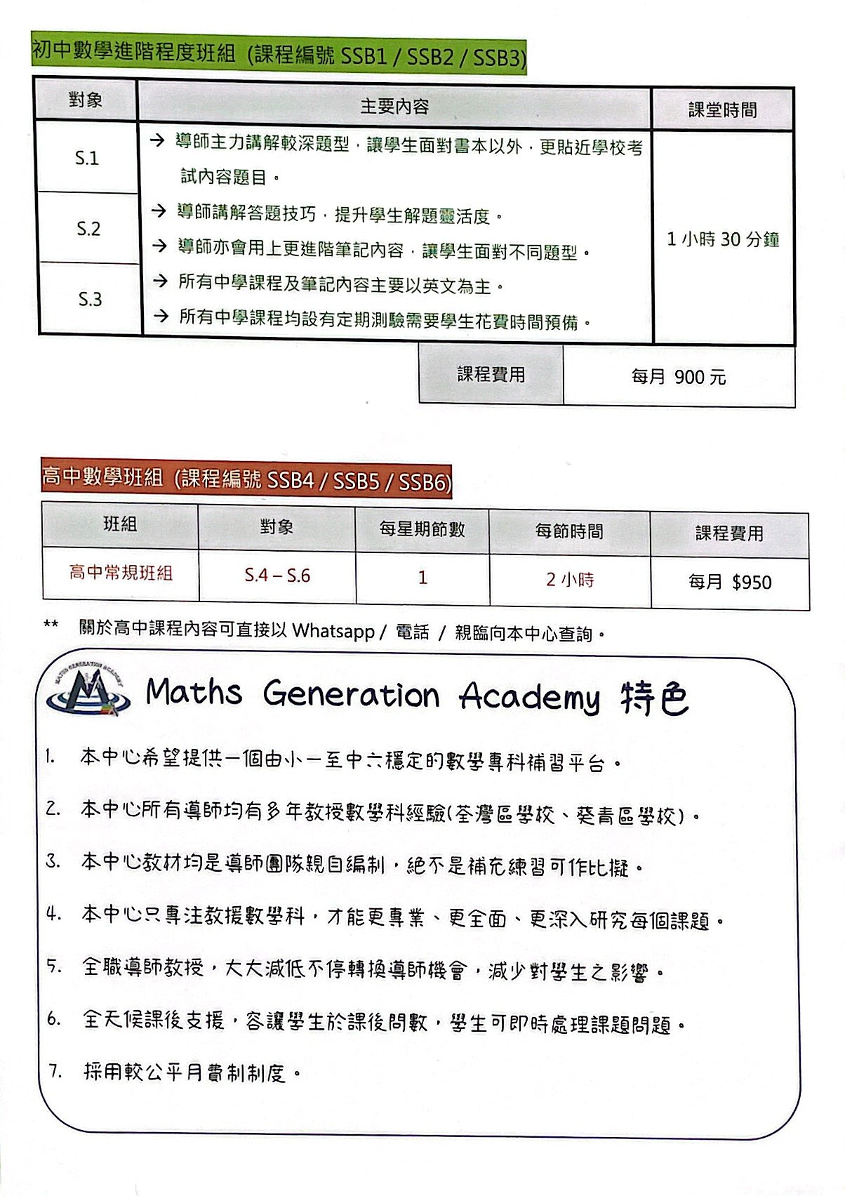 MATHS GENERATION ACADEMY